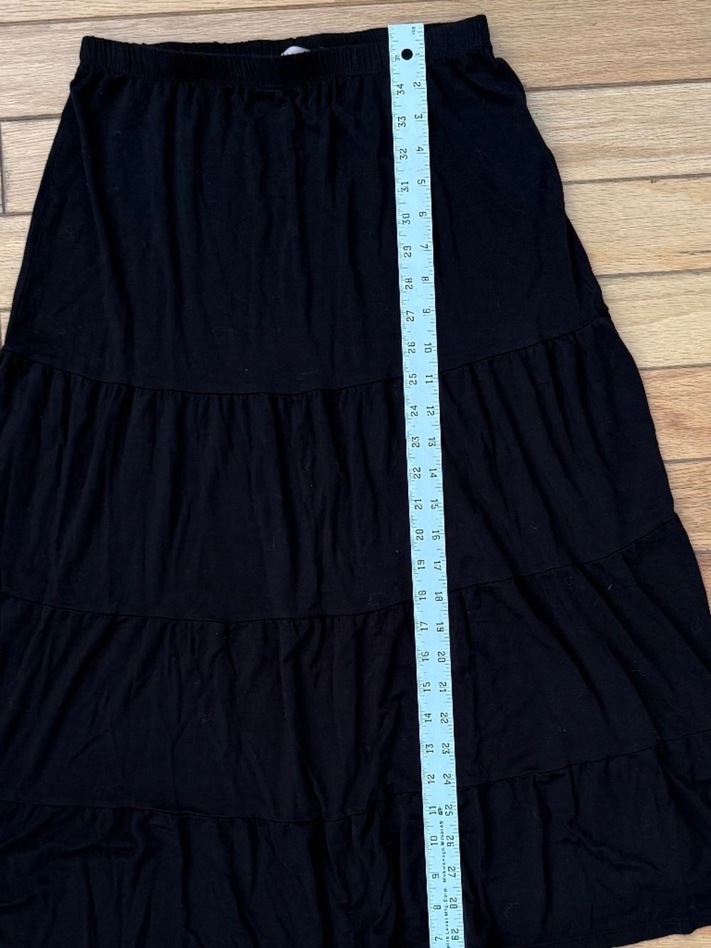 🍀 4 for $24 Philosophy Tiered Black Maxi Skirt - Picture 3 of 4